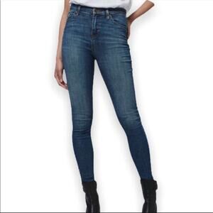 3/$20 Topshop women's dark wash high rise Moto Cain ankle skinny jeans 28 x 28